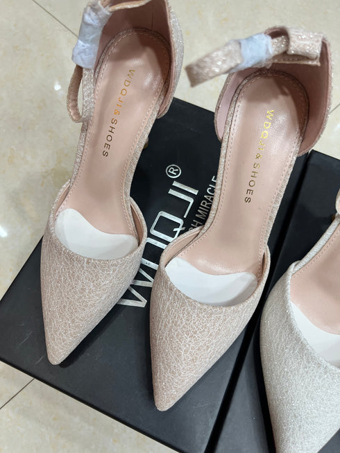 Luxury Shimmer Embellished Pointed Toe Stilettos